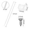 100 Pieces Cable Tie Mount Base Saddle Type Mount Wire Holder, 100 PCS Cable Zip Ties with Self-Locking (203.2 x 3.3mm) and Deep Thread Pan Head Screws (WHITE) view 3