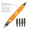 FLEXMAN Double Ended Case Prep Multitool, Reloading Chamfer Deburr Hand Tool with 4 Drill, Skid Resistances Case Chamfer Deburring Hand Tools view 3