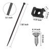 100 Pieces Cable Tie Mount Base Saddle Type Mount Wire Holder, 100 PCS Cable Zip Ties with Self-Locking (203.2 x 3.3mm) and Deep Thread Pan Head Screws (BLACK) view 3