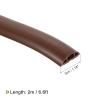 uxcell D30 6.6ft Floor Cord Cover, PVC Cord Cover Floor, Wire Cover for Extension Cords, Protect Wires & Prevent Cable Trips, Hole Width: 0.39", Coffee view 2