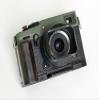 Handmade Wood Hand Grip Holder Handle for Fu ji Film X-PRO3 Xpro3 Camera Baseplate (Ebony(Black Alloy Base)) view 1