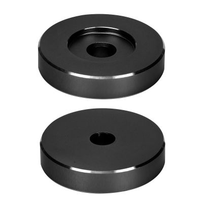 45 RPM Record Turntable Adapter Aluminum Black Clamp for Large Hole Records (Black)