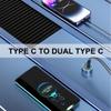 YUGSHNKFC Type C to Type C Male to 2 Male Splitter Cable Connectors and Charging Two Type C Devices at Once view 3