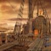 20x10ft Pirate Ship Backdrop Wooden Sail Ship Deck Corsair Photography Background Sunset Sea Rover Sailing Halloween Nautical Themed Birthday Party Decorations Adults Photo Booth Props view 1