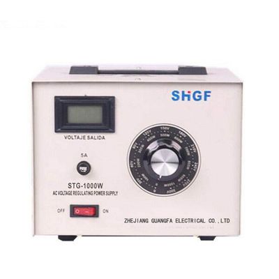 AC Voltage Transformer, STG-1000W 0-300V Variable Voltage Regulator, 5A Maximum Current, Single-Phase Power Voltage Regulator for Industries Equipment Appliance