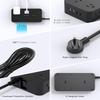 Black Extension Cord 15 Ft, HANYCONY Power Strip with 1080J Surge Protection, 12 Outlets with 4 USB Ports(2 USB C), Wall Mount, Desk Charging Station for Office Home College Dorm Room Essentials view 2