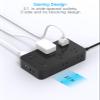 Black Extension Cord 15 Ft, HANYCONY Power Strip with 1080J Surge Protection, 12 Outlets with 4 USB Ports(2 USB C), Wall Mount, Desk Charging Station for Office Home College Dorm Room Essentials view 4