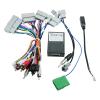 16pin Car Radio Stereo Power Retrofit Wiring Harness Cable Adapter Fit for Honda Civic 1.5T 2016-2021 CRV CR-V 2017-2022 Breeze 2020 Support Factory Camera Steering Wheel Control USB and AUX view 1