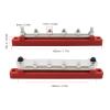 Bus Bar Marine Power Distribution Terminal Block,Power Distribution Block M6 Screw 6 Terminal Bus Bar DC 12V48V 150A for Automobile Boat (Red) view 4