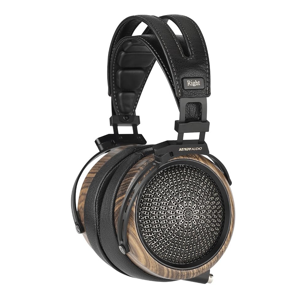 SENDYAUDIO -Peacock Classic, Elegant & Luxury HiFi Planar Magnetic Wood Headphone (Black)