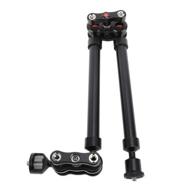530mm Camera Mount Adjustable Arm, Adjustable Friction Articulated Arm Double Sections Extension Metal Arm Stand with 1/4inch Thread for LED Light Microphone Phone