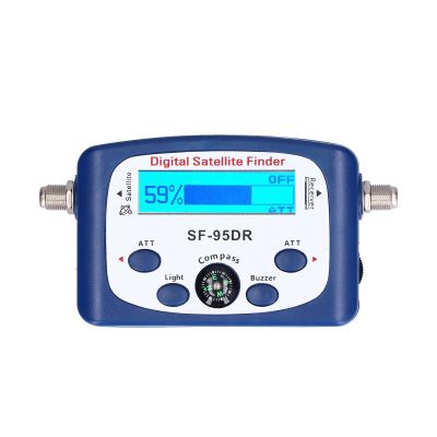SF95DR Good for Campers, Digital TV Satellite Meter Finder, Portable LED Display Satellite Finder Equipment with Compass Electronic Buzzer Control 9502150MHz