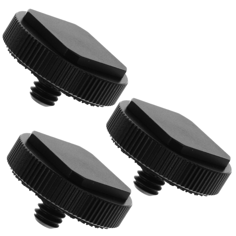 DirectNine Basics 3pcs Flash Hot Shoe Mount Adapter Cold Shoe Mount for Tripod Adapter for DSLR Camera Rig Supply