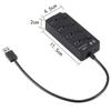 CAXUSD USB Splitter Port USB Hub Computer Expansion Slim Design Overcurrent Protection view 2