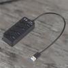 CAXUSD USB Splitter Port USB Hub Computer Expansion Slim Design Overcurrent Protection view 4