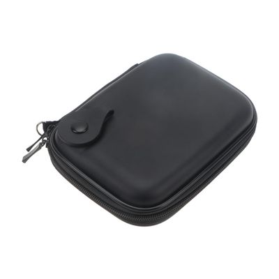 Yardenfun Eva Hard Drive Storage Bag Hook Shockproof Electronics Organizer for Power Bank Earphones USB Cables Zippered Pouch Black