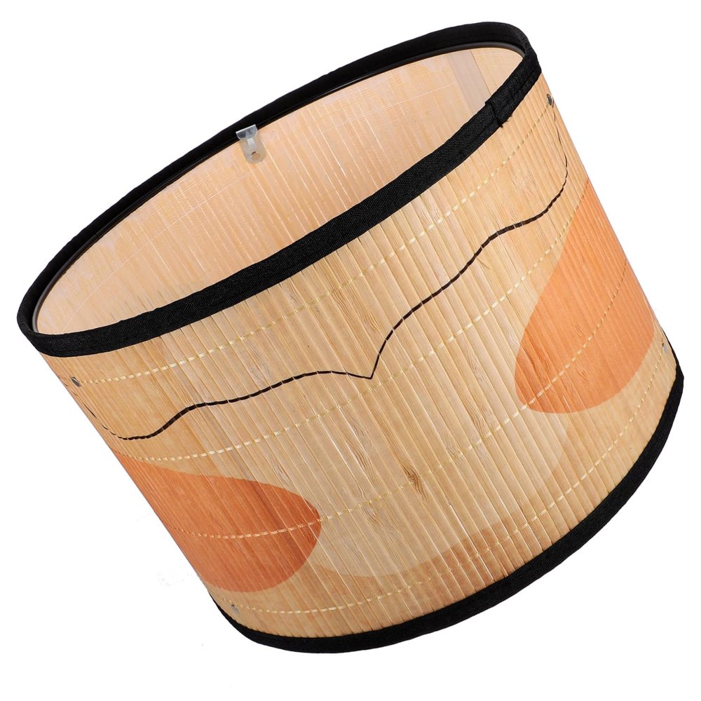 BUTIFULSIC Bohemian Printed Bamboo Lampshade Decorative Hanging Light Cover for Ceiling and Pendant Lights Durable and Eye-friendly Diffuse Lighting Unique Natural Design