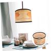BUTIFULSIC Bohemian Printed Bamboo Lampshade Decorative Hanging Light Cover for Ceiling and Pendant Lights Durable and Eye-friendly Diffuse Lighting Unique Natural Design view 3