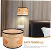BUTIFULSIC Bohemian Printed Bamboo Lampshade Decorative Hanging Light Cover for Ceiling and Pendant Lights Durable and Eye-friendly Diffuse Lighting Unique Natural Design view 4
