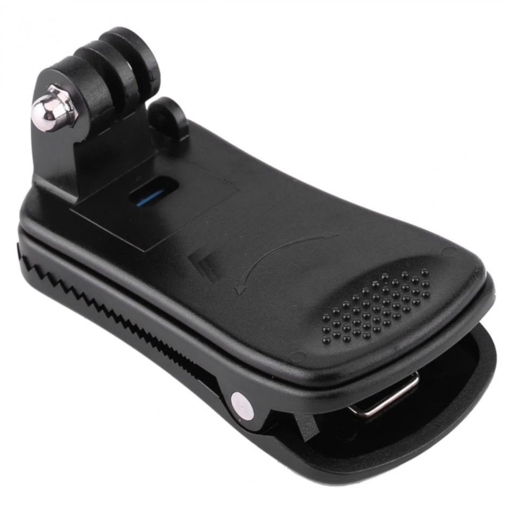 ABS Backpack Mount Clip 360 Rotation Mini Action Camera Clamp Mount for Go-pro Hero 5 4 Session