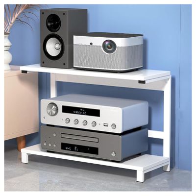 FXNFXLA Home Stereo Component Cabinet Media Stand, AV Media Stand, Media Storage Cabinet, Audio-Video Rack Stand, Speaker Stands for Living, Gaming