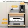 FXNFXLA Home Stereo Component Cabinet Media Stand, AV Media Stand, Media Storage Cabinet, Audio-Video Rack Stand, Speaker Stands for Living, Gaming view 2