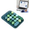 SUNGOOYUE Number Keypad, 2.4ghz Retro Color 18 Keys Numeric Keypad USB Receiver for Laptop (Dark Green Color) view 2
