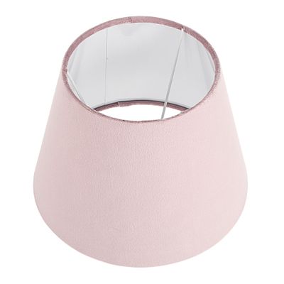 TOYANDONA Elegant Simple Cloth Lampshade White Lining Multi-functional Table Lamp Cover Velvet Design Blush for Home Decor