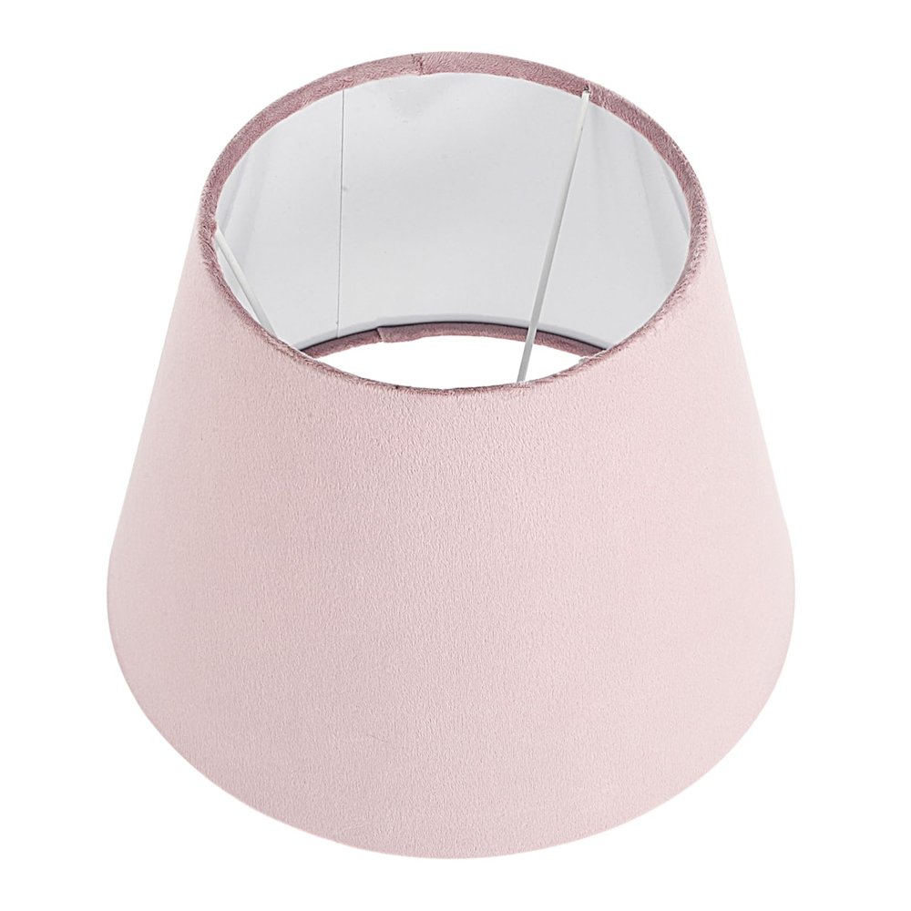 TOYANDONA Elegant Simple Cloth Lampshade White Lining Multi-functional Table Lamp Cover Velvet Design Blush for Home Decor