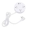5 in 1 Flat Plug Power Strip, 20W Multi Output Adapter, 3 AC Sockets 2 USB Ports Smart Round Power Strip with Charger & Cable, for Home Office Dormitory view 1