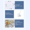 5 in 1 Flat Plug Power Strip, 20W Multi Output Adapter, 3 AC Sockets 2 USB Ports Smart Round Power Strip with Charger & Cable, for Home Office Dormitory view 4