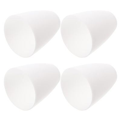 TOYANDONA 4pcs White Plastic Ceiling Lamp Cover Flat Head Shape Wall Light Shade for Home Decor Easy to Install Protects Ceiling Fixtures and Lamps