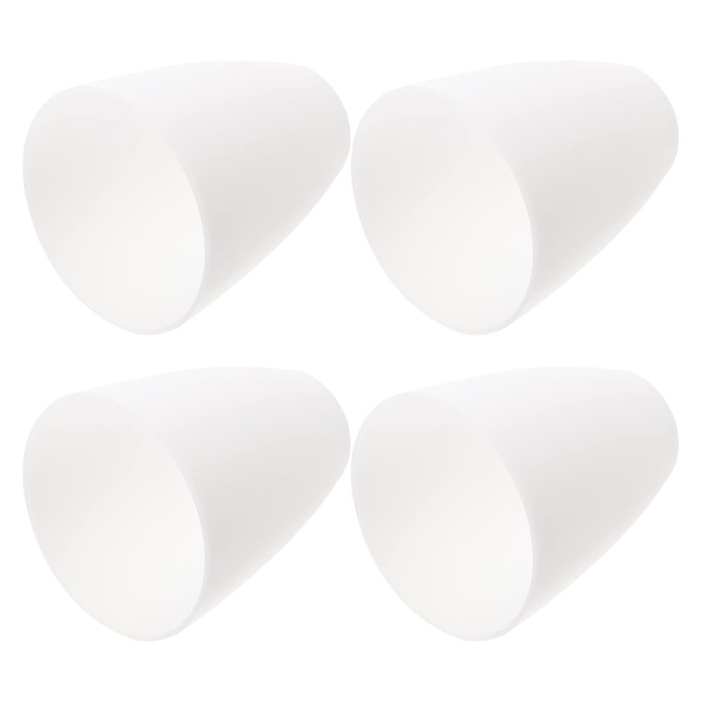 TOYANDONA 4pcs White Plastic Ceiling Lamp Cover Flat Head Shape Wall Light Shade for Home Decor Easy to Install Protects Ceiling Fixtures and Lamps
