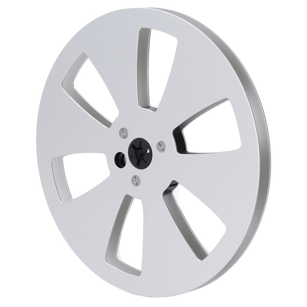 Sound Tape Empty Reel, 1/4in, 7in, Aluminum NAB Flange, Classical Design, Air Bending Universal Tape Reel with Excellent Strength (Silver)