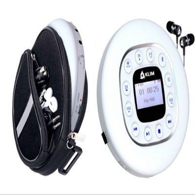 KLIM Journey + Portable CD Player Walkman with Long-Lasting Battery + SD Card, FM Transmitter, Bluetooth + Portable CD Player Case, Waterproof Portable CD Player Carrying Case