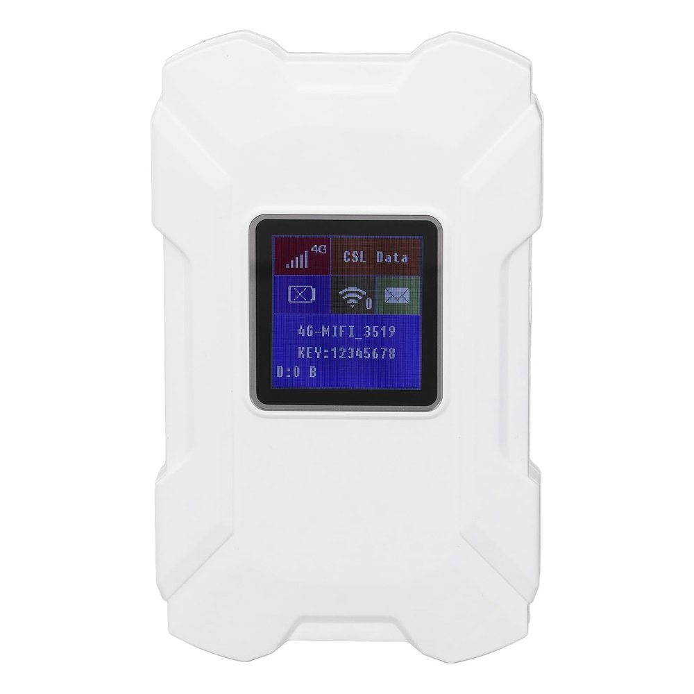 4G LTE WLAN Mobile Hotspot, Portable WLAN Router Hotspot Devices for Travel, Unlocked 4G Modem Router with SIM Card Slot, Connects Up to 32 Devices (White)