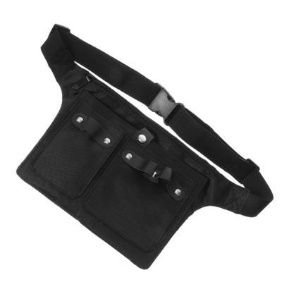 Portable Hairdresser Scissor Pouch Stylist Waist Bag Hair Holder Black Style