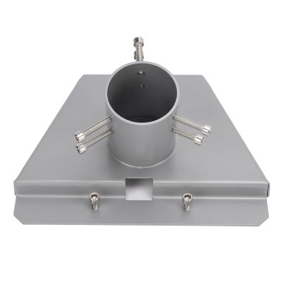 Satellite Dish Pipe Adapter, Heavy Duty Stainless Steel Satellite Antennae Pole Mount for Gen3 V3 Standard Dish, Roof Mount Plate with 360 Degree Rotation and 20 Tilt, 500lbs Load