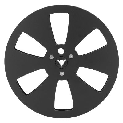 Sound Tape Empty Reel, 6 Holes 1/4 7inch Open Reel Sound Tape Empty Reel, Aluminum Alloy Universal for Reel to Reel for TEAC (Black)