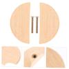 PLAFOPE 1pair Wooden Drawer Pull Handle Nordic Style Cabinet Hardware for Kitchen and Wardrobe Elegant Treasure Plate Design for Home Furniture Replacement view 4