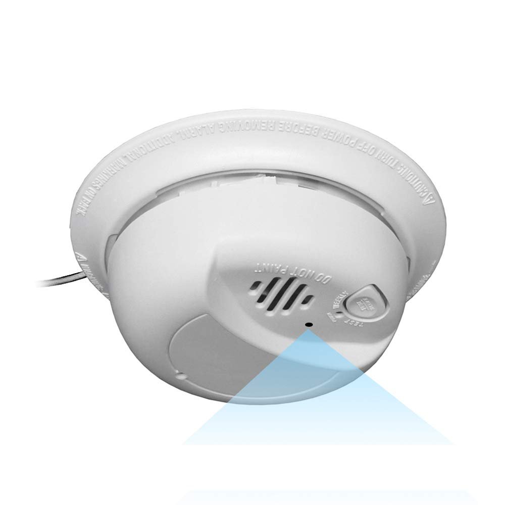 WF-404S: WiFi Smoke Detector Camera (12VDC, Straight-Down View, Ceiling Mount) Smoke Detector is None-Functional