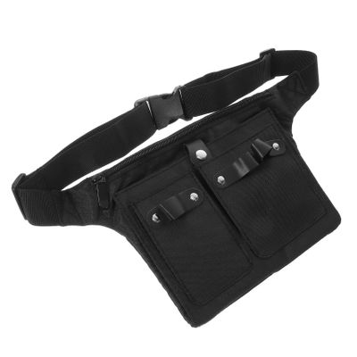 HONMEET Professional Barber Scissors Pouch Lightweight Waist Bag for Hairdressers Practical Tool Holder for Stylists Black Random Style