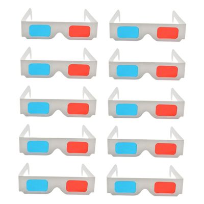 CIYODO 50pcs Glasses Anaglyph Glasses for Movies and Games Sufficient Quantity for Gifts
