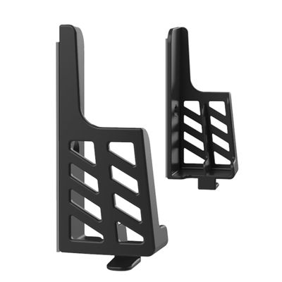 jojofuny 1pc Double Slot Wall Bracket for Tablet and Mobile Phone Space-Saving Hanging Storage Stand Black for Use