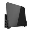 jojofuny 1pc Double Slot Wall Bracket for Tablet and Mobile Phone Space-Saving Hanging Storage Stand Black for Use view 4