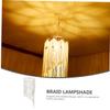 CIYODO Cotton Material Woven Lampshade Easy to Use Decorative Hanging Lamp for Bedroom view 3