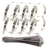 TOPPERFUN Self-Locking Cable Ties 30 Pack Heat-Resistant Metal Zip Ties for Cord Wire view 1
