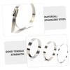 TOPPERFUN Self-Locking Cable Ties 30 Pack Heat-Resistant Metal Zip Ties for Cord Wire view 2
