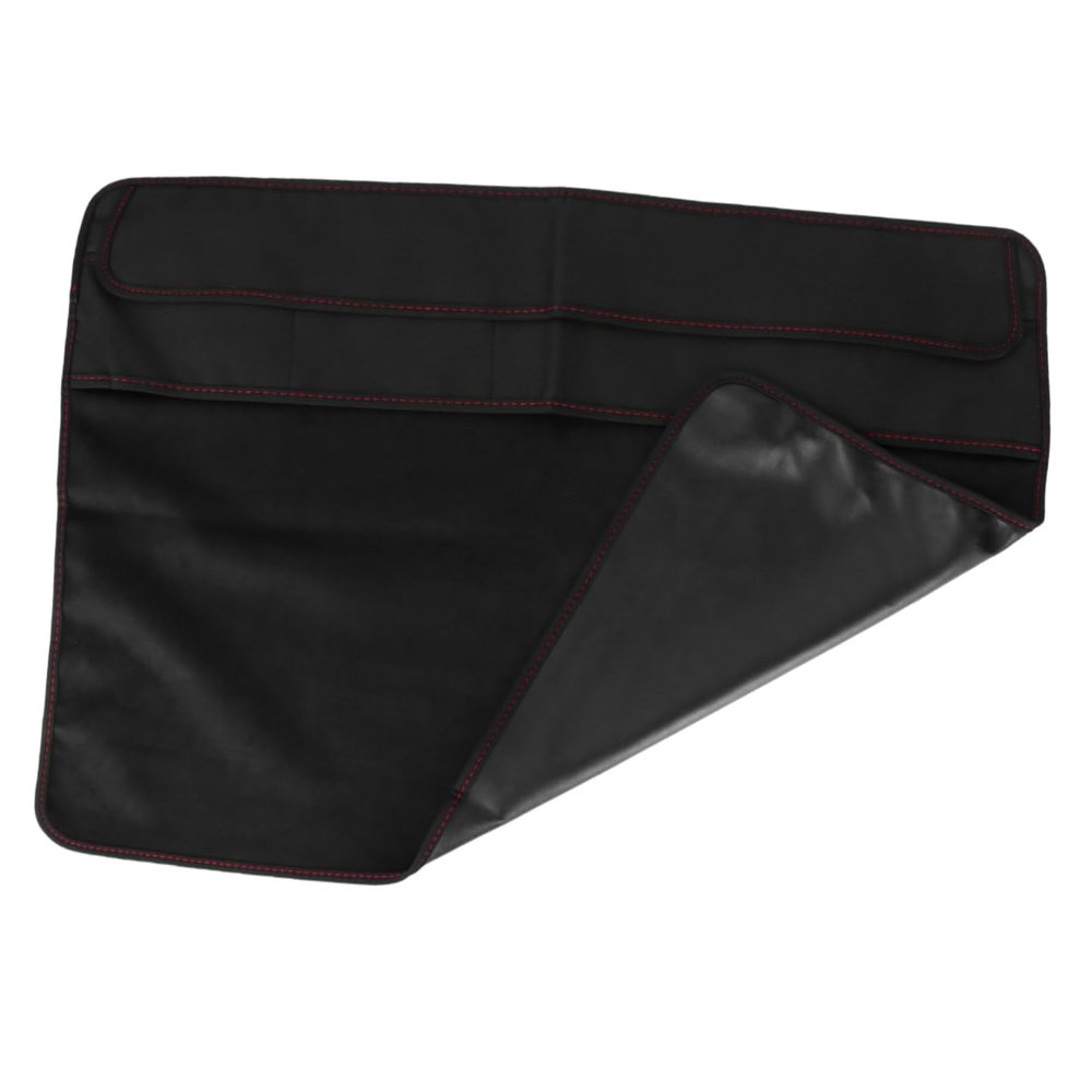 DirectNine Basics Monitor Cover Protector Black Polyester Lcd Screen Dust Cover with Pocket for Desktop Anti-static Durable Washable Full Protection for Travel and Storage