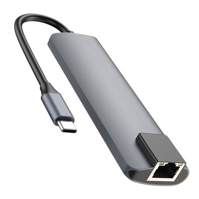 jojofuny Type- Pd Charging and Network Adapter for Laptops USB for Enhanced Connectivity and Media Access Compact and Design